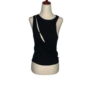 *NWOT K.ngsley Black Cutout Top – Sz L
